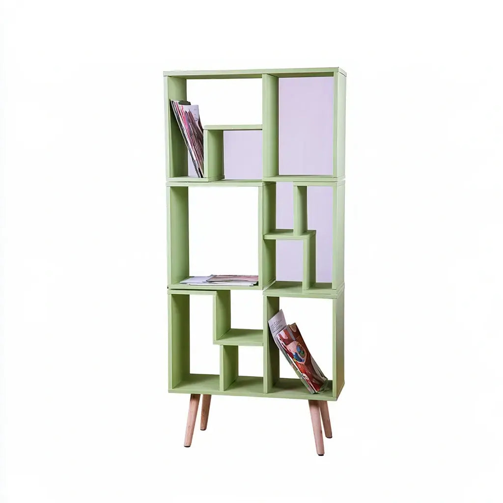 Estantería vertical con huecos asimétricos - verde