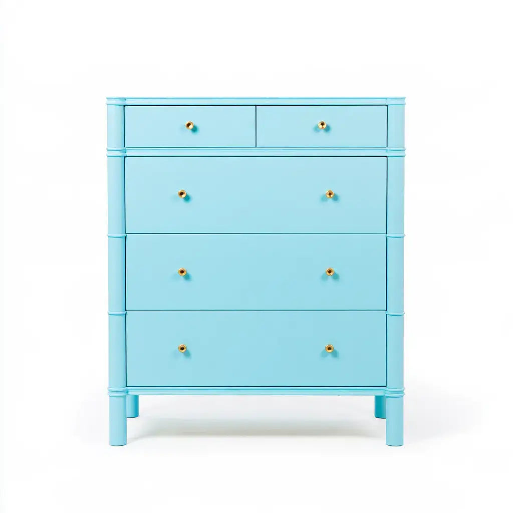 Cómoda con cajones con tiradores pequeños - azul - chestersofahaven